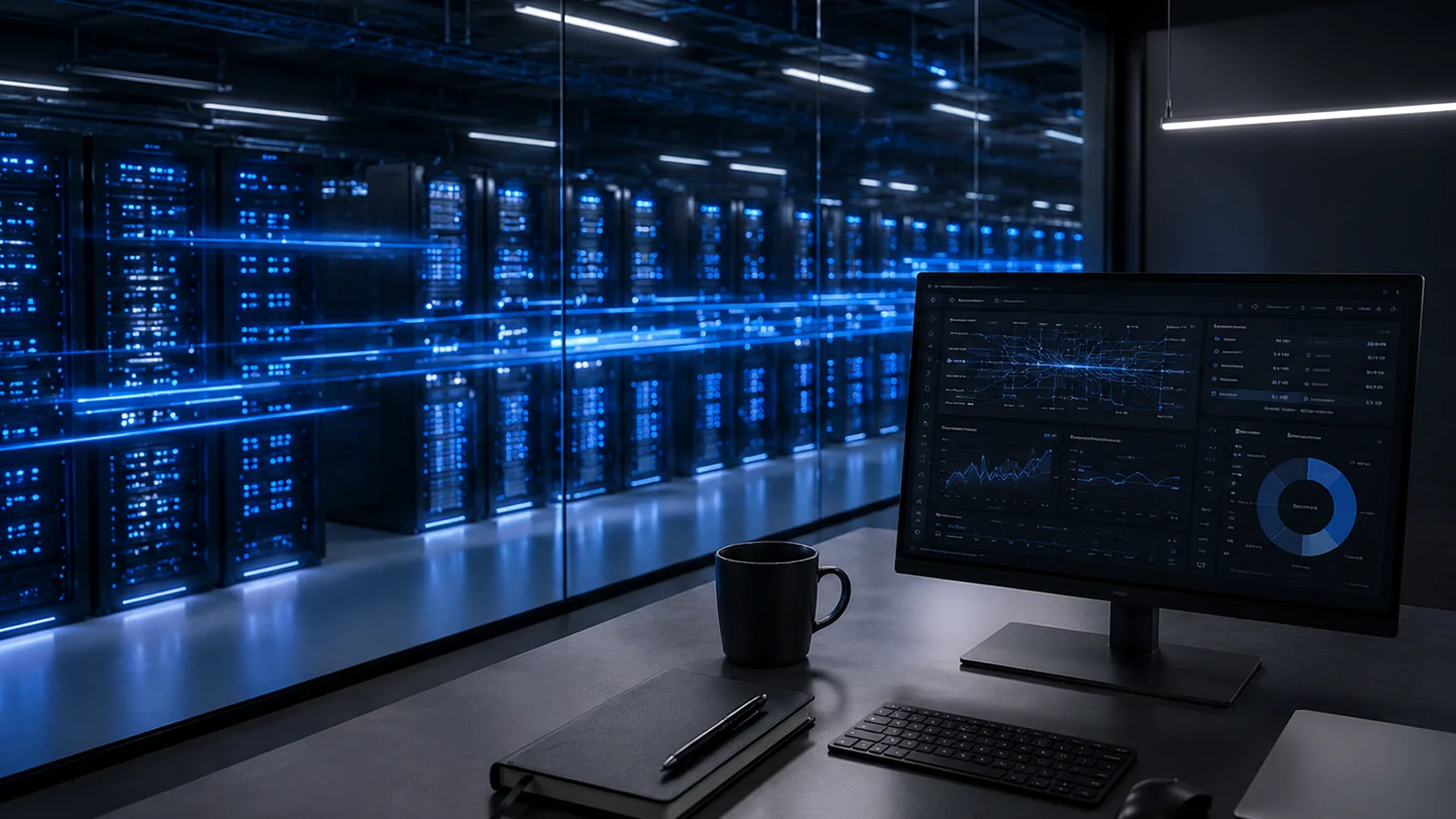 Remote support operations workspace with secure data-center infrastructure